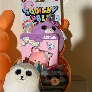 Lip Smacker Squishmallow & Plush Set - Purple, Pink, Gray, White